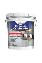 Cimento Queimado Cor, Prata Multissuperficies, e feito decorativo Acabam, acabamento fosco Rustico, Paredes e Pisos 3,6L