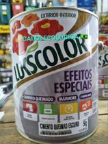 Cimento queimado escuro efeitos especiais, mármore galão lukscolor interior e exterio