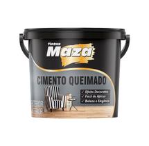 Cimento Queimado massa pronta para parede Maza - 5,6kg - Platina