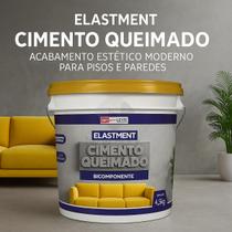 Cimento Queimado Pronto para Aplicar 4kg Cinza Médio Parede e Piso