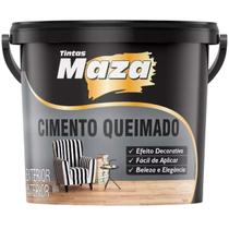 Cimento Queimado Revestimento Parede 5,6kg Maza Cinza