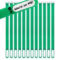 Cinch Straps Wrap-It Storage 18 cm, pacote com 12 (verde) com etiqueta Cinch Straps Wrap-It Storage 18 cm, pacote com 12 (verde) com etiqueta