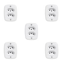 Cinco Conjuntos com 2 Tomadas 2p+t 20a 250v, com Placa de Sobrepor