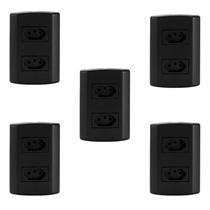 Cinco Conjuntos com 2 Tomadas 2p+t 20a 250v, Modular, com Placa 4x2 e Suporte Cinco Conjuntos com 2 Tomadas 2p+t 20a 250v, Modular, com Placa 4x2 e Suporte