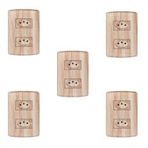 Cinco Conjuntos com 2 Tomadas 2p+t 20a 250v, Modular, com Placa 4x2 e Suporte Cinco Conjuntos com 2 Tomadas 2p+t 20a 250v, Modular, com Placa 4x2 e Suporte