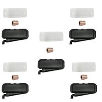 Cinco Kits Caixa de Passagem Split POP + Tampa Split POP TPP003 + Luva PVC Rosca 3/4