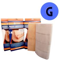 Cinta Abdominal e Torácica Faixa Elástica 3 Gomos GG Pós Cirúrgico Cesária Hérnia Unissex
