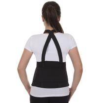 Cinta Abdominal Lombar Com Suspensório Preto - Artipé