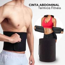 Cinta Abdominal Termica Fitness Compressão Abdominal Neoprene Modeladora Redutora Medidas
