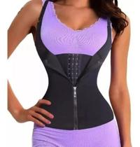 Cinta Ajustavel Modeladora Redutora Colete Com Zíper E Alç