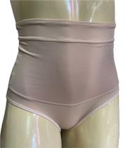 Cinta Alta Cetinete Para Maior Compressão Calcinha Modelar Ajustar Cor Chocolate, Tam. M