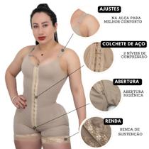Cinta Body Macacão Levanta Bumbum Estilo Colombiana Pós Procedimentos Estéticos