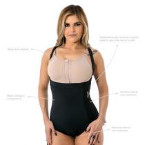 Cinta calcinha modeladora cirúrgica compressiva Mabella 1001 cós alto abertura lateral ideal p lipo barriga bariátrica