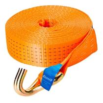 Cinta Carga 5 Toneladas 50mm 10 Metros Caminhão Amarração Moto Cargas Mudança Com Gancho J