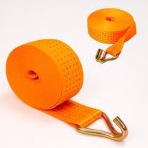 Cinta Carga 5 Toneladas 50mm 10 Metros Caminhão Amarração Moto Cargas Mudança Com Gancho J