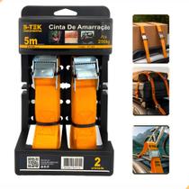 Cinta Catraca Para Amarração Carga 2 unidades 2,50mt Cada Suporta 250kg Reforçada