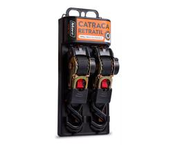 Cinta Catraca Retrátil 800kg 25mm - Par Fita Automática