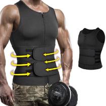 Cinta Colete de Compressão Masculino Efeito Sauna e Corretor de Postura Lombar Costas Ultraforte