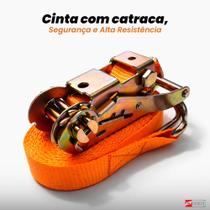 Cinta com Catraca 4,6m 1,5 Ton para Fixação e Amarração de Cargas Cinta com Catraca 4,6m 1,5 Ton para Fixação e Amarração de Cargas