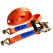 Cinta Com Catraca Carga 5 Toneladas 50MM 9M Resistente Caminhão Amarração Cor Laranja Mave