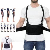 Cinta com suspensório Lombar Proteção Coluna Faixa Protege Costas Correção Postura Epi Ergonômica Reforçada Proteção Da Coluna Abdominal - RedStar