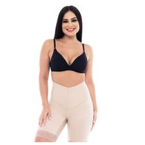 Cinta Compressora Bermuda Cintura Alta Anti Inchaço Modeladora Efeito Redutor Abdômen