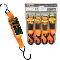 Cinta Corda Para Amarrar e Prender Carga com Catraca - 4 Unidades - 4,5 M - Starfer Cinta Corda Para Amarrar e Prender Carga com Catraca - 4 Unidades - 4,5 M - Starfer
