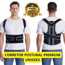 Cinta Corretor Colete Reforçada Postural Coluna Lombar Forte Premium Masculino Feminino