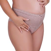 Cinta de Algodão com Detalhe em Renda Calcinha Cós Alto Modeladora - c3 KAREN