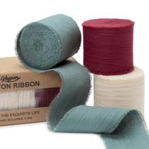Cinta de Algodón Keypan 3 Rollos Tela Arrugada 3.8 cm x 13.7 m