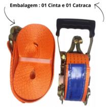 Cinta De Amarração De Carga 50mm X 9m - 5000kg Com Catraca Cinta De Amarração De Carga 50mm X 9m - 5000kg Com Catraca