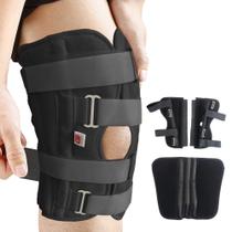 Cinta de perna Azmec Straight Leg Brace, joelho ortopédico de três painéis