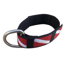 Cinta De Pulso Ajustável Para Mergulho Com Anel D De Metal E Faixa De Tecido Para Freediving E Cinta De Pulso Ajustável Para Mergulho Com Anel D De Metal E Faixa De Tecido Para Freediving E