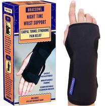 Cinta de pulso BRACEOWL Carpal Tunnel Ajustável Night Splint Cinta de pulso BRACEOWL Carpal Tunnel Ajustável Night Splint