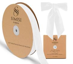 Cinta de Terciopelo SIMISI RIBBON Blanca 2.5 cm 22.86 m Navidad Cinta de Terciopelo SIMISI RIBBON Blanca 2.5 cm 22.86 m Navidad