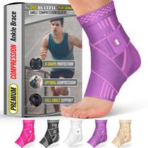 Cinta de tornozelo BLITZU para mulheres/homens, fascite plantar roxa Cinta de tornozelo BLITZU para mulheres/homens, fascite plantar roxa