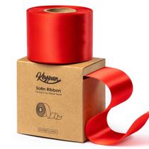 Cinta decorativa de satén 6,35 cm x 23 m Roja