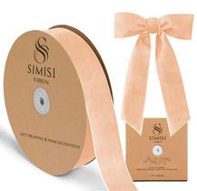 Cinta decorativa de terciopelo SIMISI 3,8 cm x 23 m Champagne