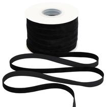 Cinta Decorativa DINDOSAL Terciopelo Negro de 1 cm, Rollo de 23 m