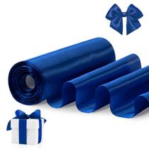 Cinta Decorativa FAKILO de Satén Azul 8 Pulgadas x 20 m