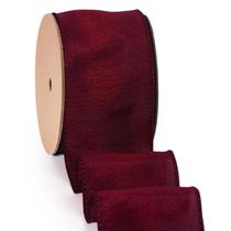 Cinta Decorativa LaRibbons Burdeos 6.35 cm x 9.1 m con Alambre Cinta Decorativa LaRibbons Burdeos 6.35 cm x 9.1 m con Alambre