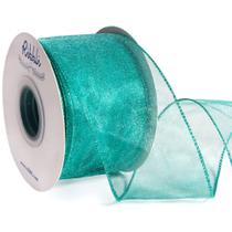 Cinta Decorativa Ribbli Organza Alambre Color Azul Claro 6.4 cm x 18 m Cinta Decorativa Ribbli Organza Alambre Color Azul Claro 6.4 cm x 18 m