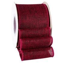 Cinta Decorativa SDZMDL de Arpillera con Alambre 6,35 cm x 9,1 m Rojo Oscuro Cinta Decorativa SDZMDL de Arpillera con Alambre 6,35 cm x 9,1 m Rojo Oscuro