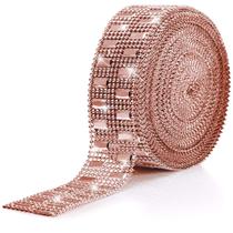 Cinta decorativa WILLBOND 10 yardas color oro rosa, 4 cm de ancho Cinta decorativa WILLBOND 10 yardas color oro rosa, 4 cm de ancho