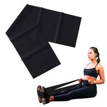 Cinta Faixa Elástica Extra Forte 1,5m Tipo Thera Band Ribermedica Preto