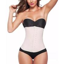 Cinta Feminina Modeladora de Cintura 12 Barbatanas BEGE G