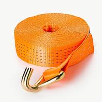 Cinta Gancho J 5 Toneladas 9 Metros Elevação Amarração Carga Laranja