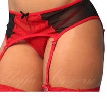 Cinta Liga Fio Dental Yaffa Lingerie - Vermelho Shock