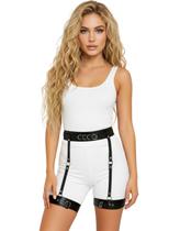 Cinta Liga Harness em Couro Ajustável C/ Fivelas Cinta Liga Harness em Couro Ajustável C/ Fivelas