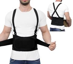 Cinta Lombar Ergonômica C/ Suspensório STANDARD - Preta - MAZOLA